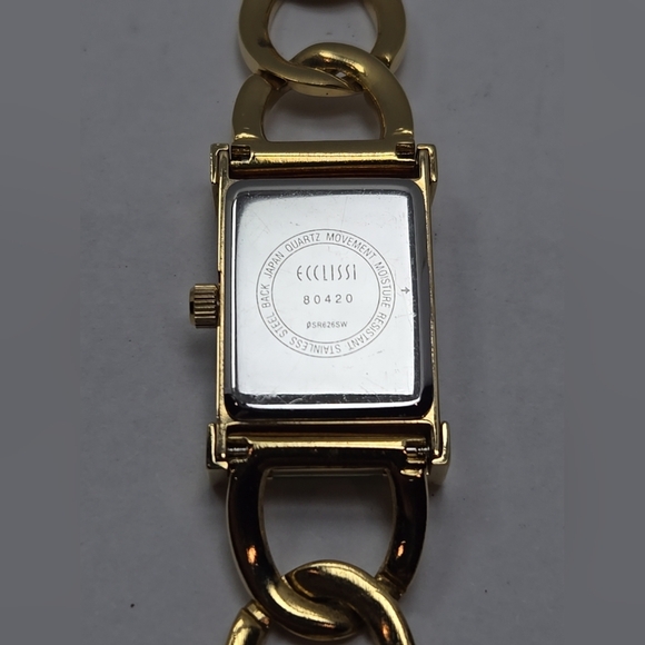 Ecclissi 80420 Womens Gold Tone Quartz Watch Brown Dial New Battery Working - Picture 9 of 9